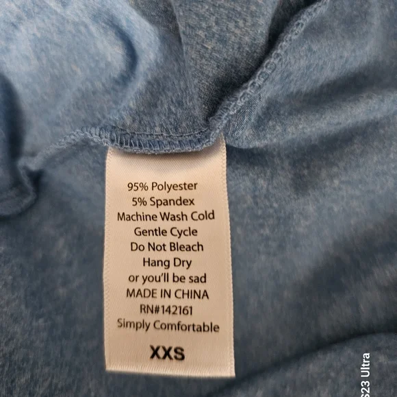 🧨 Lularoe Heathered Blue Carly Hi-lo T-shirt Dress - Picture 6 of 6